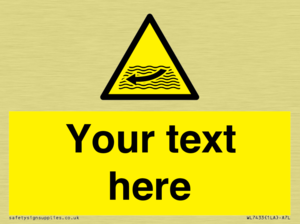 Custom Warning strong river flows